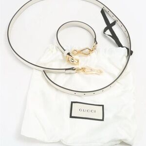 GUCCI - Sylvie Shoulder Strap In White NEW in box!!!!